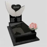 Einzelgrabstein mit Engelsflügel-Skulptur CK 93 Foto 35