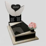 Einzelgrabstein mit Engelsflügel-Skulptur CK 93 Foto 36