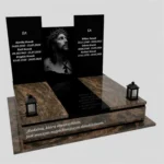 Doppelgrabmal mit Gravur von Jesus Christus CK 87 Foto 34