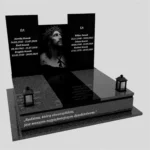 Doppelgrabmal mit Gravur von Jesus Christus CK 87 Foto 35