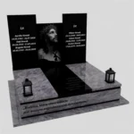 Doppelgrabmal mit Gravur von Jesus Christus CK 87 Foto 37