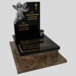Kindergrabstein mit Engelsfigur und Epitaph, gefertigt aus Granit D 40 Foto 34