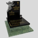 Kindergrabstein mit Engelsfigur und Epitaph, gefertigt aus Granit D 40 Foto 37