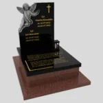 Kindergrabstein mit Engelsfigur und Epitaph, gefertigt aus Granit D 40 Foto 39