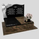 Doppelgrabstein mit Engel-Gravur (Skulptur-Imitation) CK 81 Foto 34