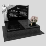Doppelgrabstein mit Engel-Gravur (Skulptur-Imitation) CK 81 Foto 35