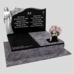 Doppelgrabstein mit Engel-Gravur (Skulptur-Imitation) CK 81 Foto 38