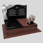 Doppelgrabstein mit Engel-Gravur (Skulptur-Imitation) CK 81 Foto 40