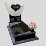 Einzelgrabstein mit Engelsflügel-Skulptur CK 93 Foto 39