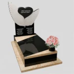 Einzelgrabstein mit Engelsflügel-Skulptur CK 93 Foto 40