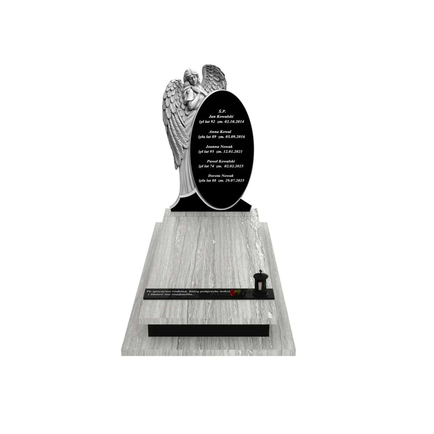 Einzelgrabstein mit Engelskulptur CK 124+360 – photo №12
