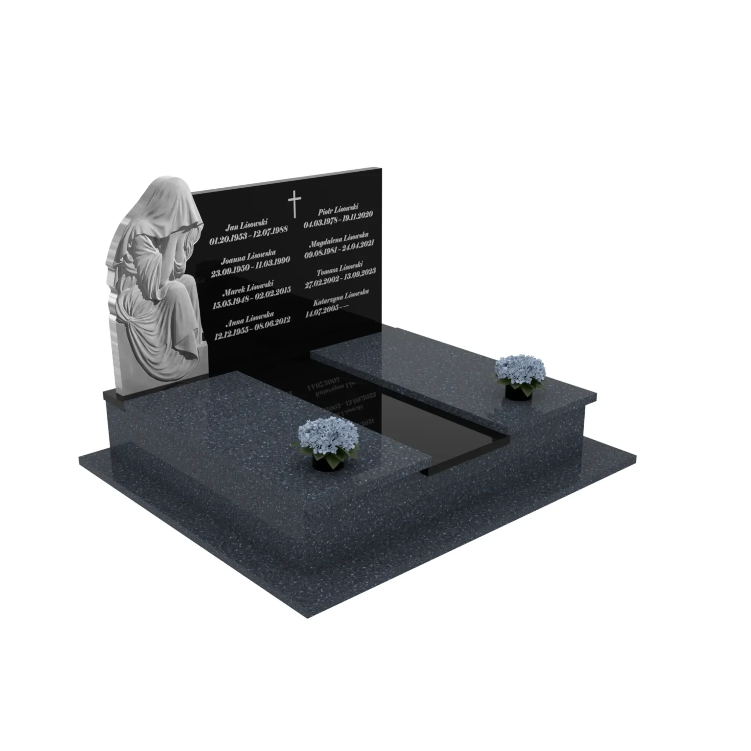 Doppelgrabstein mit Skulptur der Muttergottes CK 97+360 – photo №11