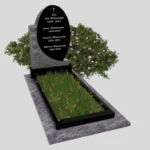 Einzelgrabstein mit Blumen CK 120 Foto 37