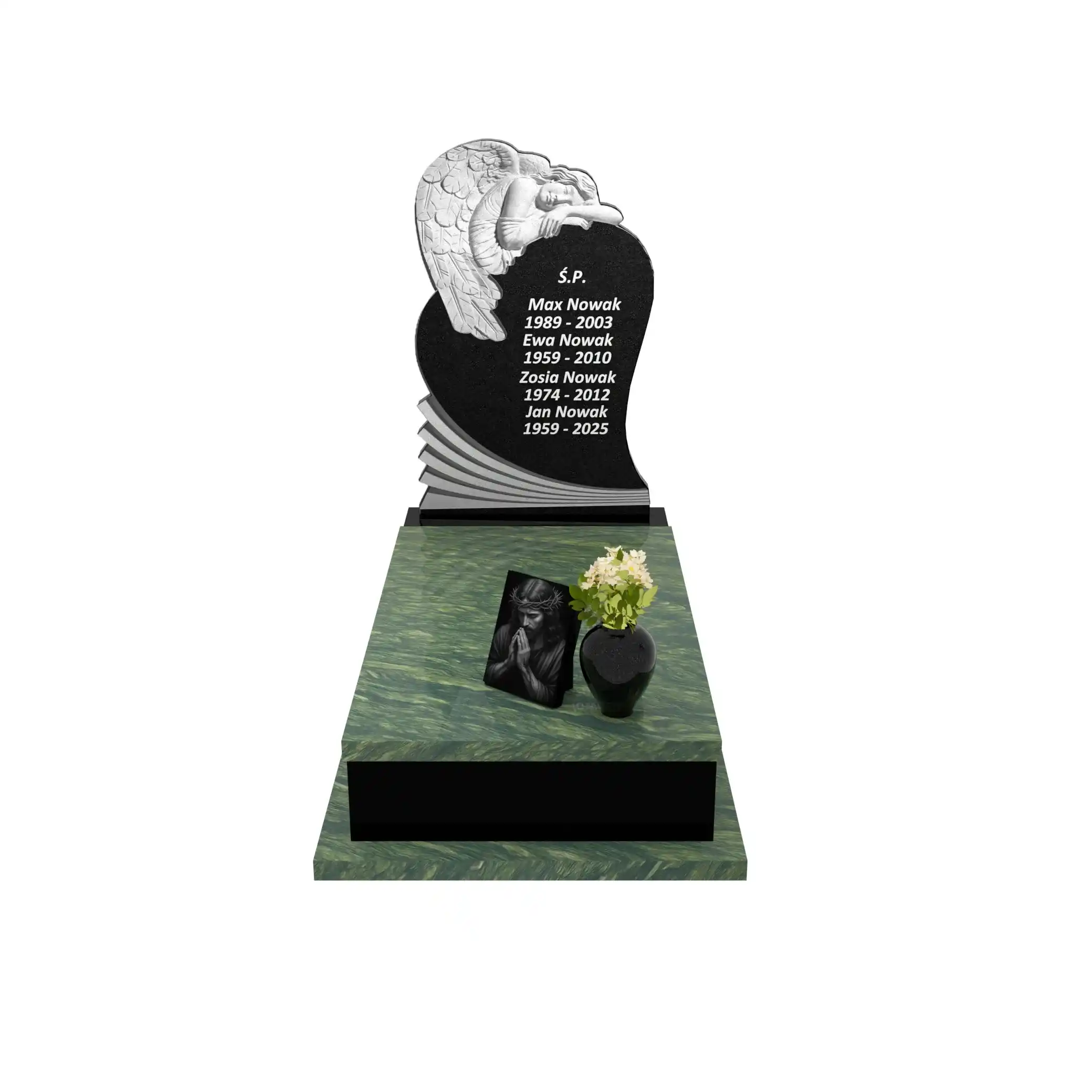 Einzelgrabstein mit Engelskulptur CK 125+360 – photo №12