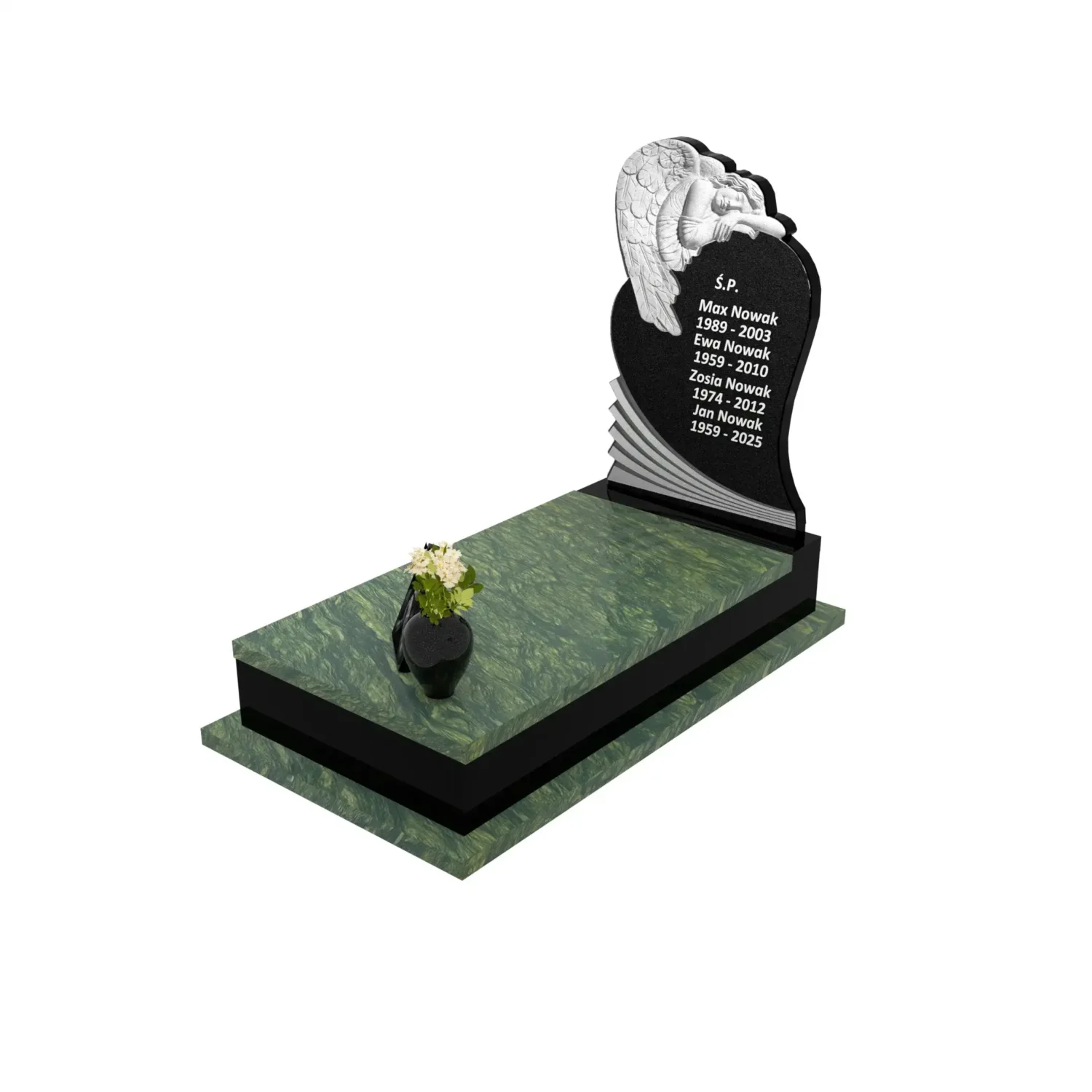 Einzelgrabstein mit Engelskulptur CK 125+360 – photo №1