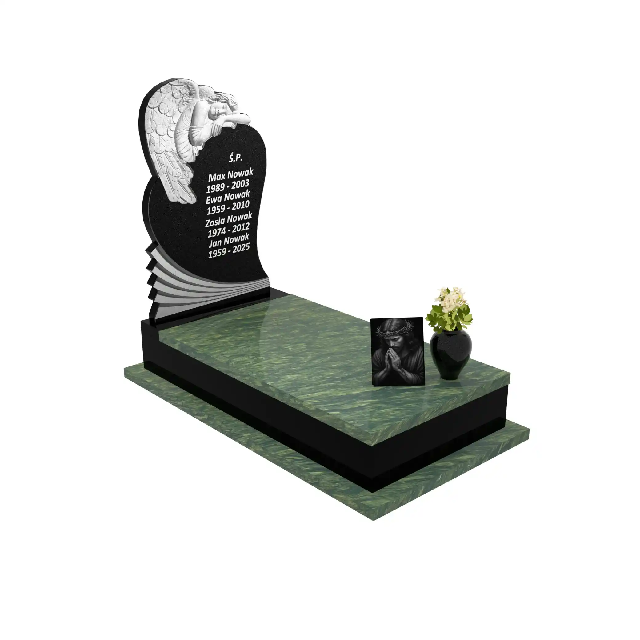 Einzelgrabstein mit Engelskulptur CK 125+360 – photo №11