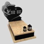Einzelgrabstein mit Engelsfigur mit Herz CK 119 Foto 41