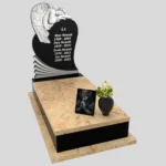 Einzelgrabstein mit Engelskulptur CK 125 Foto 40