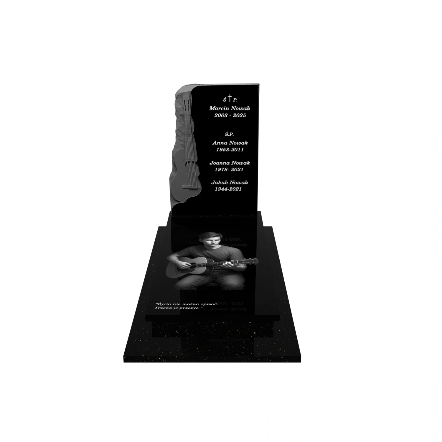 Einzelgrabstein mit Skulptur und Gravur CK 142+360 – photo №12