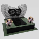 Doppelgrabstein mit Skulptur zweier Engel CK 101 Foto 38
