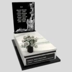 Einzelgrabstein mit Engel- und Blumengravur CK 144 Foto 35