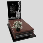 Einzelgrabstein mit Engel- und Blumengravur CK 144 Foto 40