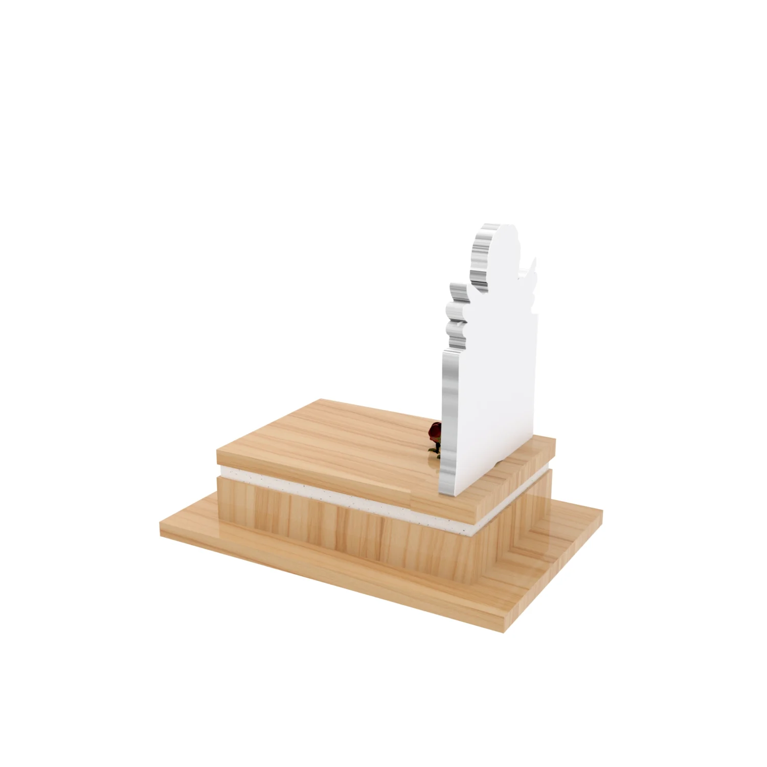 Kindergrabstein mit Buch- und Engels-Skulptur aus Granit D 79+360 – photo №4