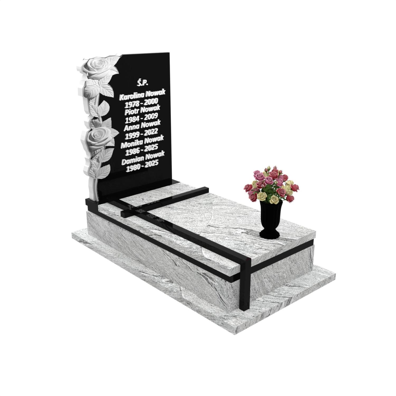 Einzelgrabstein mit Blumenskulptur CK 158+360 – photo №11