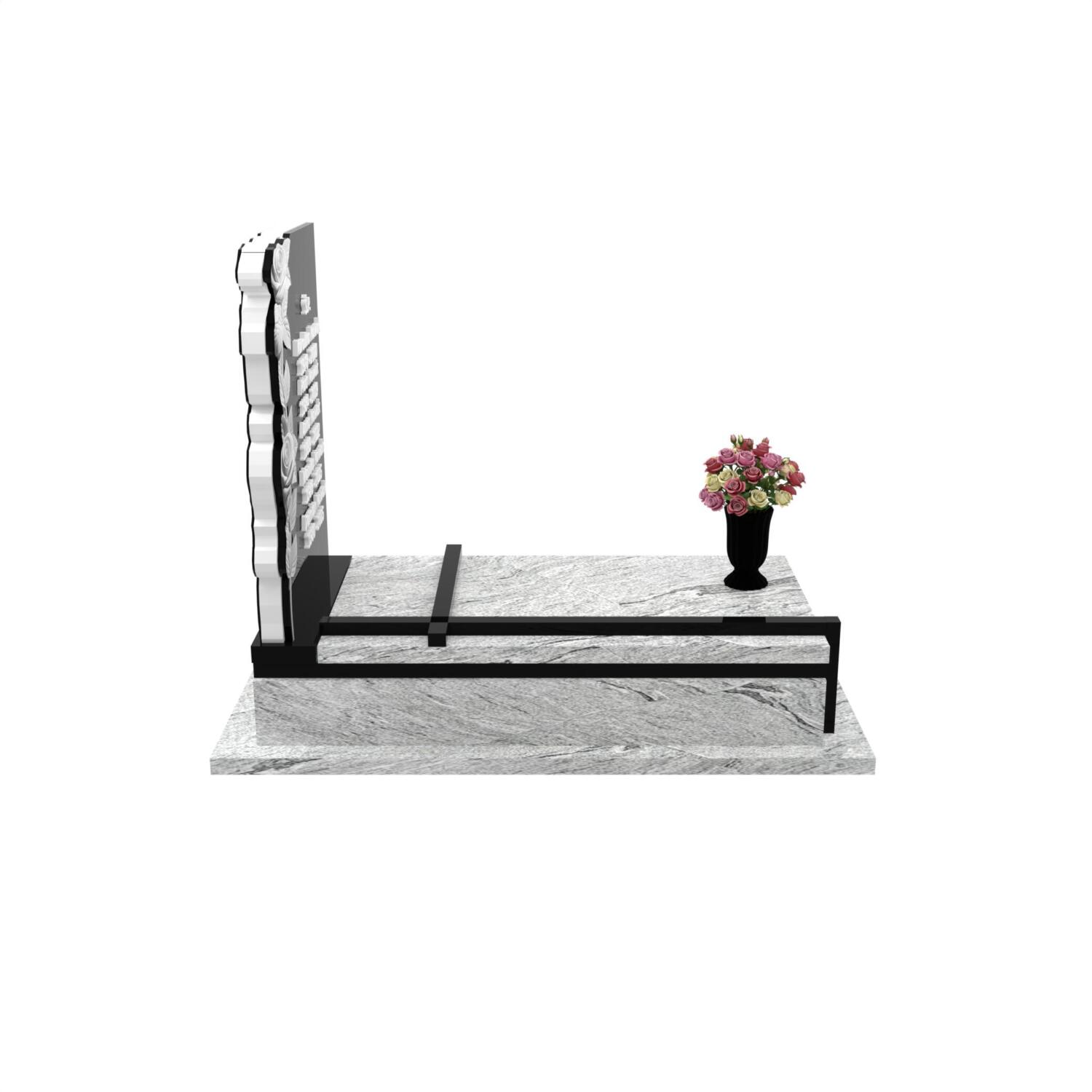 Einzelgrabstein mit Blumenskulptur CK 158+360 – photo №9