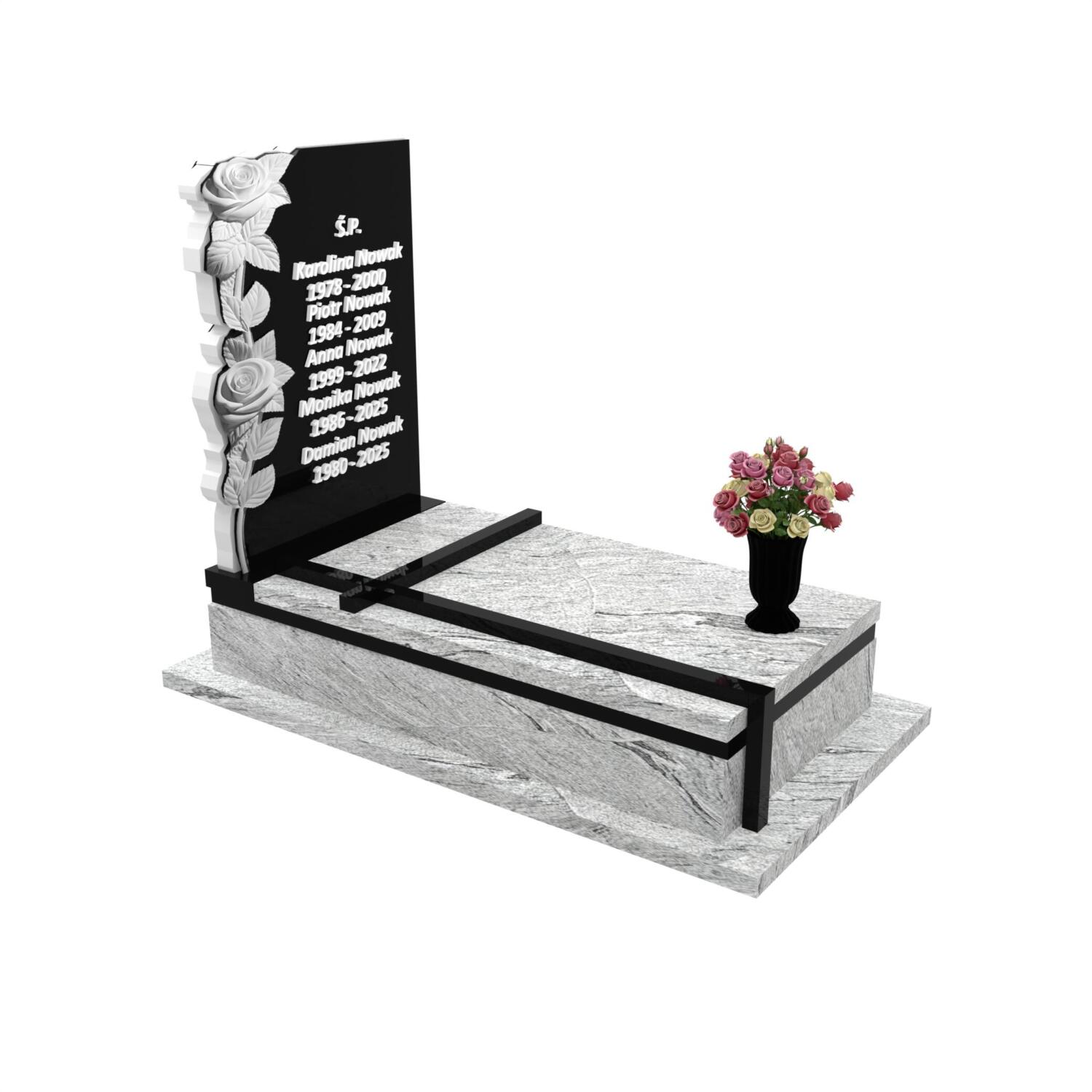Einzelgrabstein mit Blumenskulptur CK 158+360 – photo №10