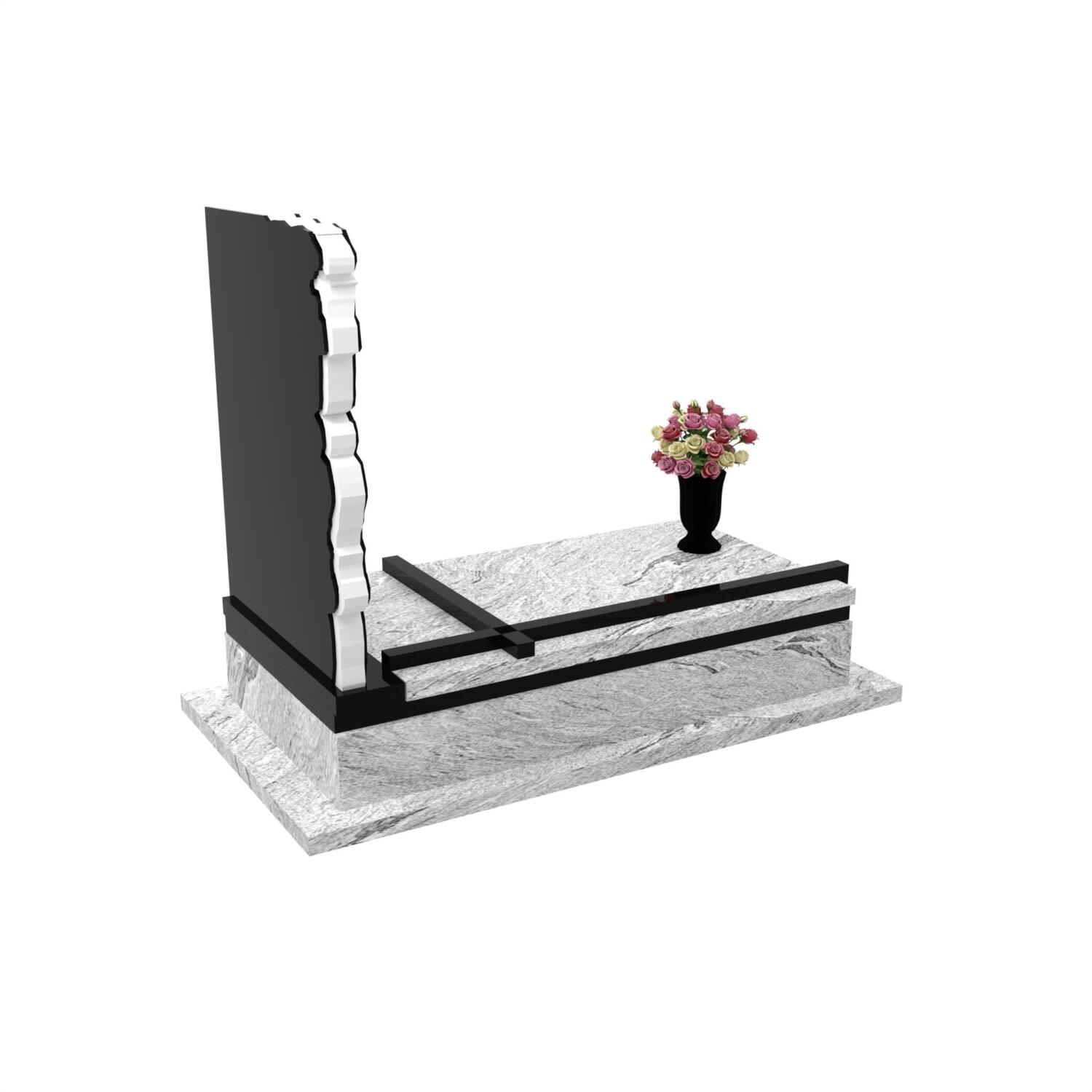 Einzelgrabstein mit Blumenskulptur CK 158+360 – photo №8