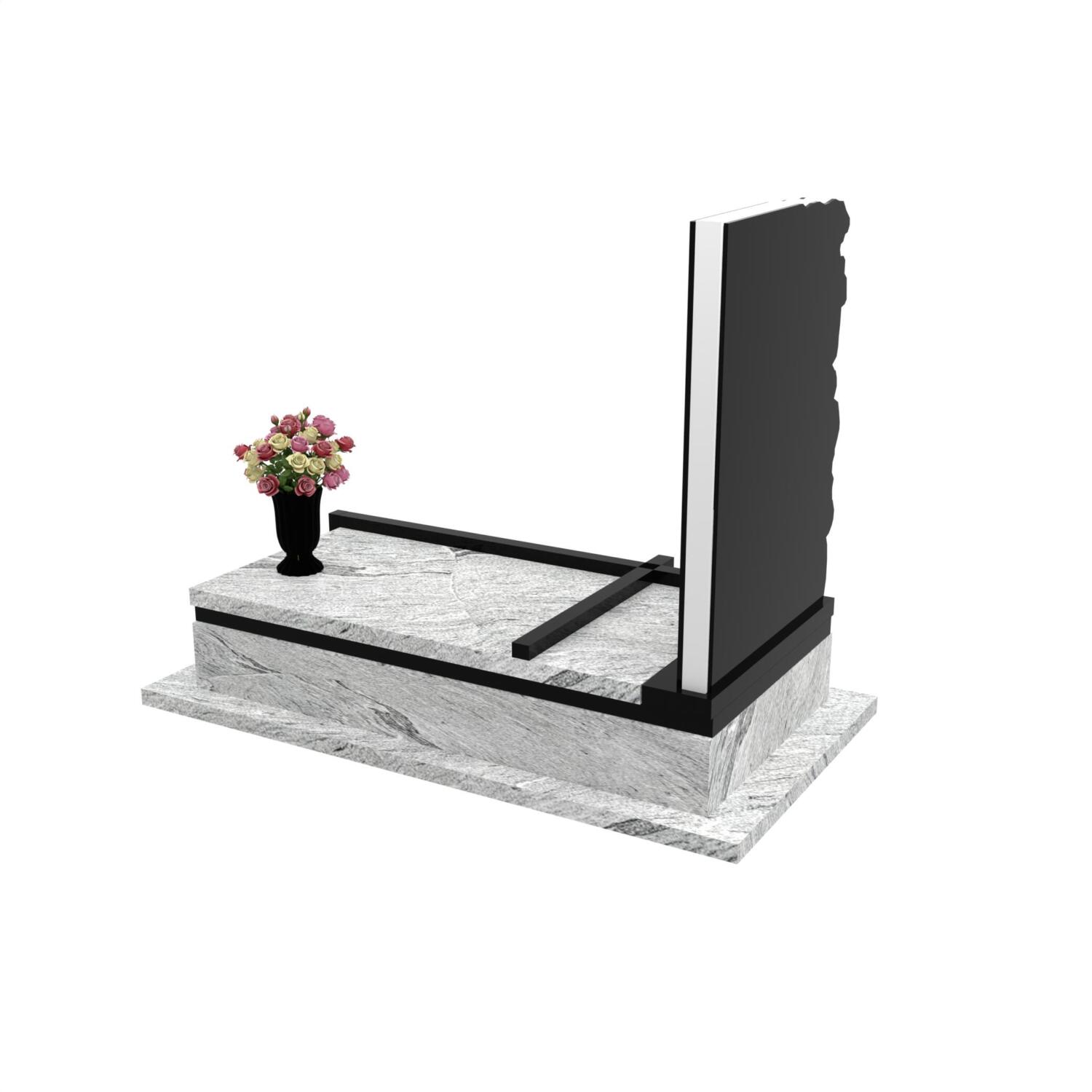 Einzelgrabstein mit Blumenskulptur CK 158+360 – photo №4