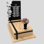 Einzelgrabstein mit Blumenskulptur CK 158 Foto 40