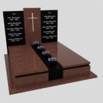Doppelgrabstein mit geschnitztem Kreuz CK 113 Foto 39