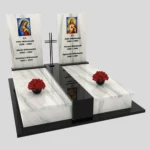 Doppelgrabmal mit Glasmalerei der Mutter Gottes und Jesus KD 69 Foto 35