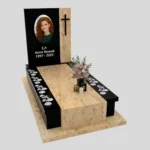 Einzelgrabmal mit großem Foto mit Rose CK 180 Foto 40