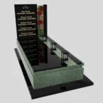Einfamiliengrabstein mit Glasrose – moderne Form CK 181 Foto 38