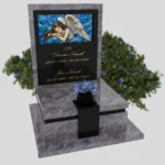 Urnengrabstein mit Glasengel – elegante Form U 125 Foto 37