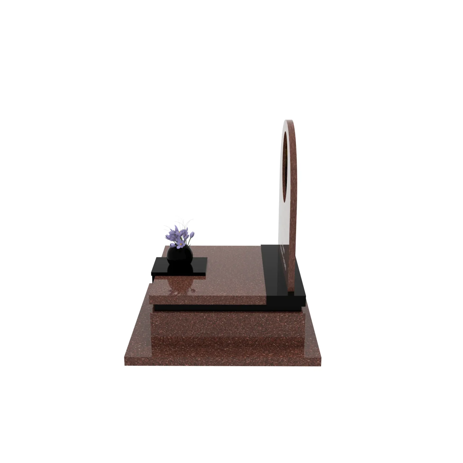 Urnengrabstein mit Kerzen-Glasbild U 123+360 – photo №4