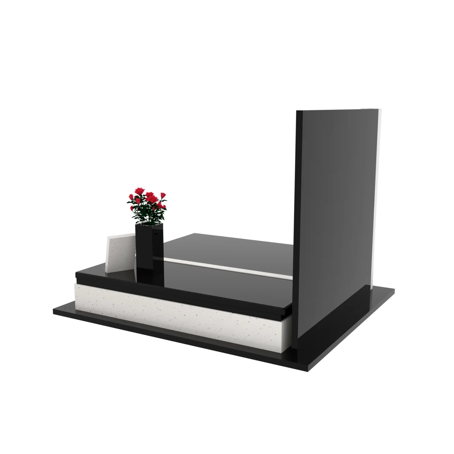 Doppelgrabmal mit Skulptur der Muttergottes und Kreuz CK 115+360 – photo №3