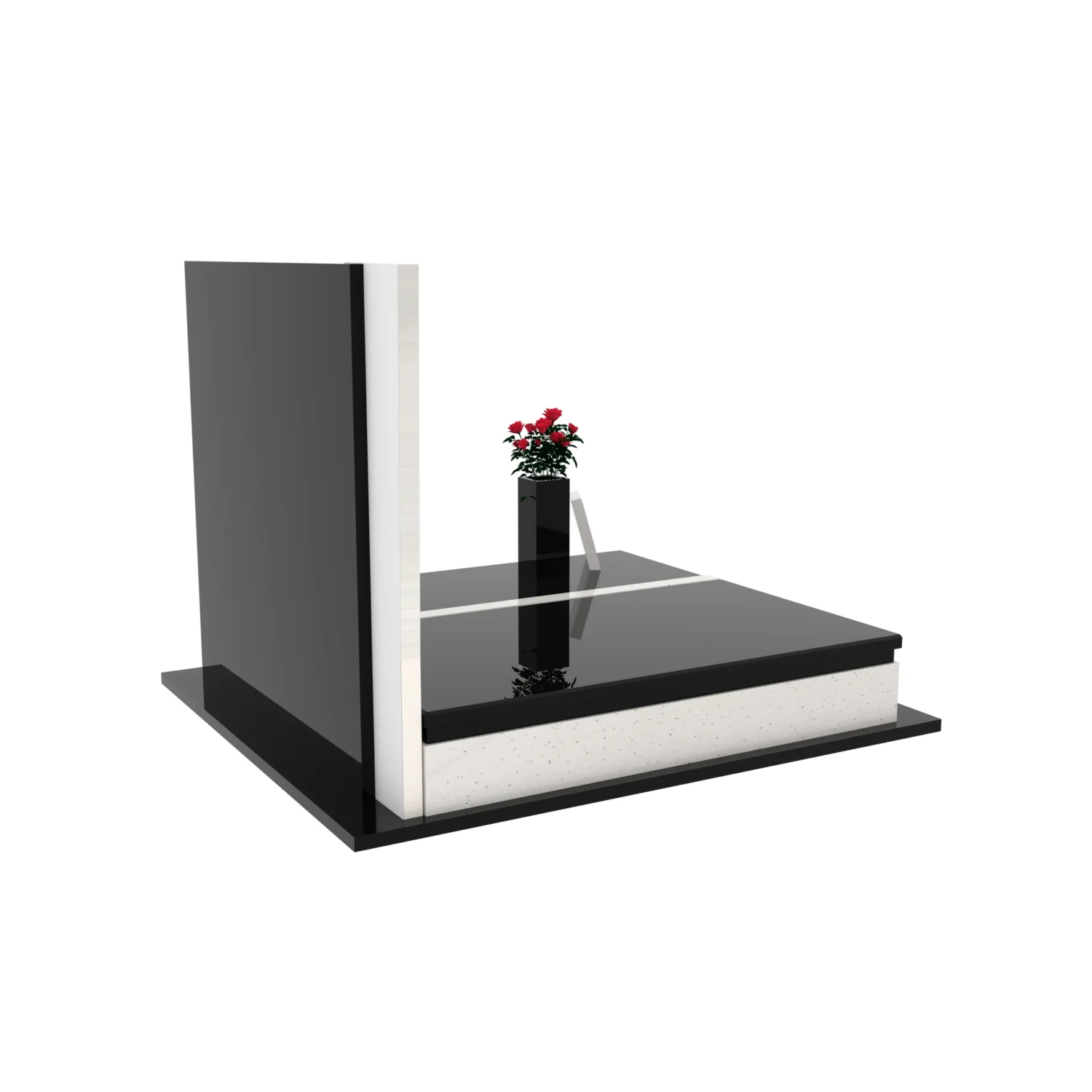 Doppelgrabmal mit Skulptur der Muttergottes und Kreuz CK 115+360 – photo №7