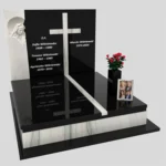 Doppelgrabmal mit Skulptur der Muttergottes und Kreuz CK 115 Foto 35