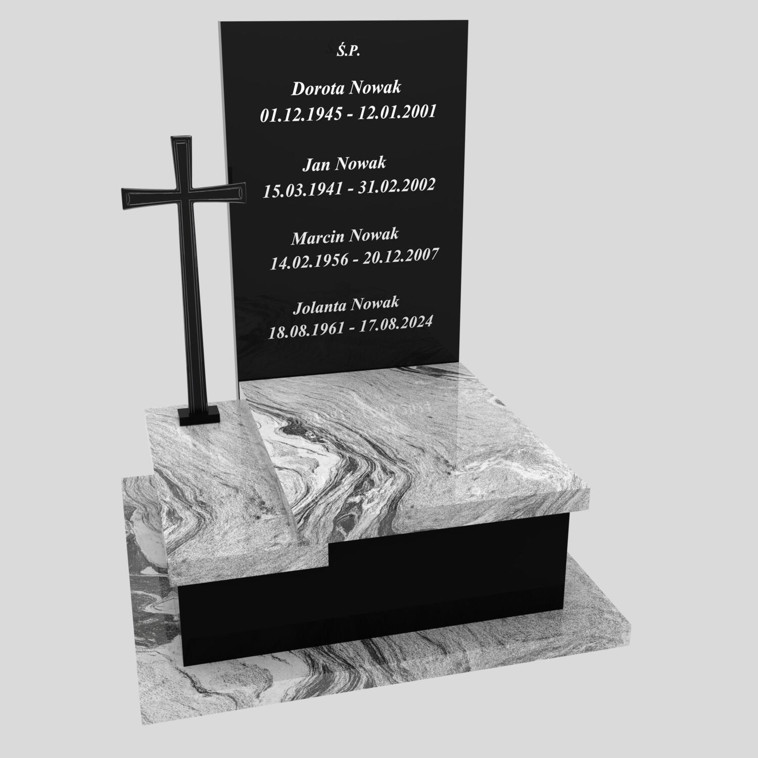 Urnengrabstein mit Kreuz U 126 Foto 72