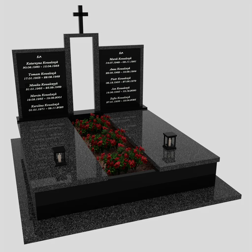 Doppelgrabstein mit Kreuz KD 72 Foto 81