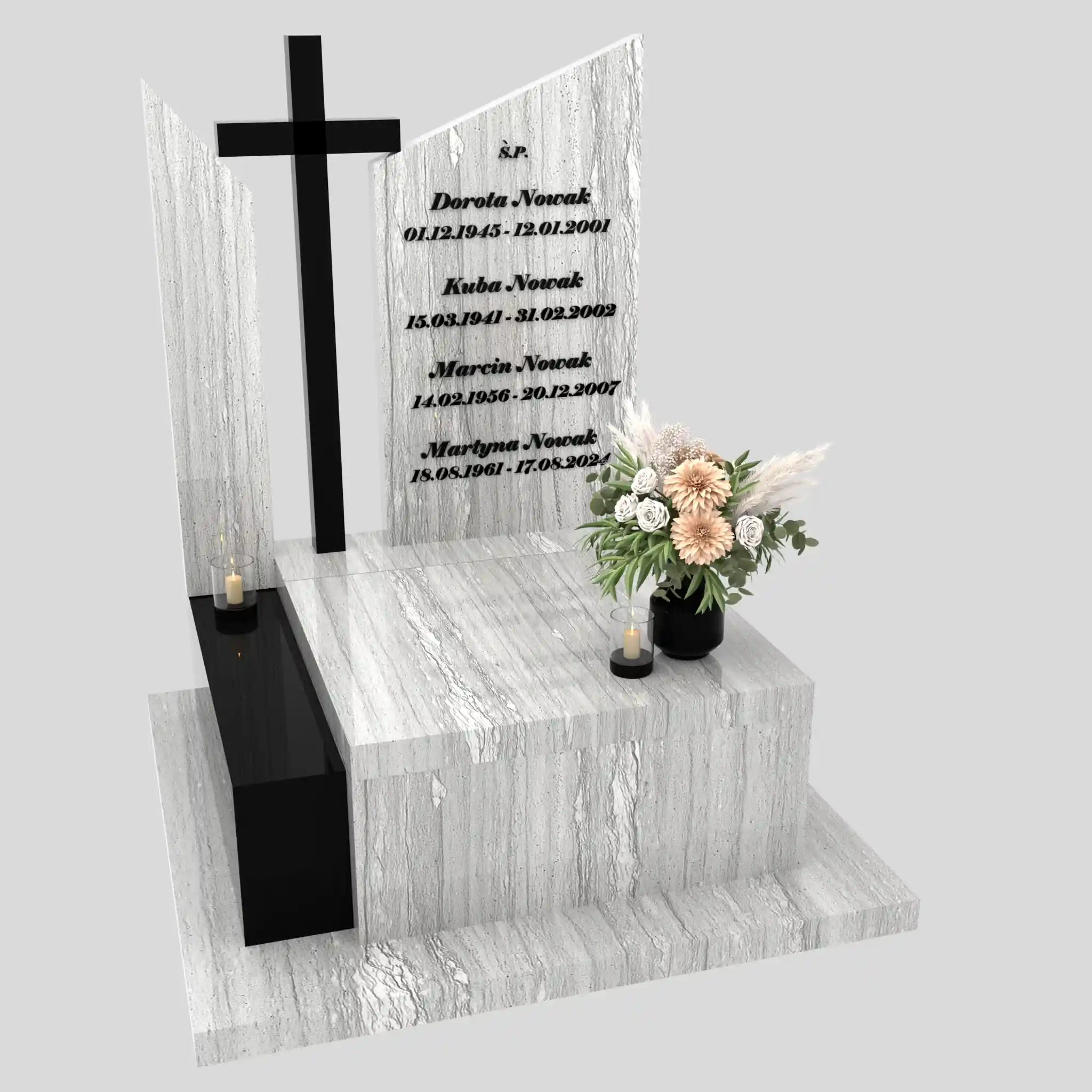 Urnengrabstein mit Kreuz U 132 Foto 83