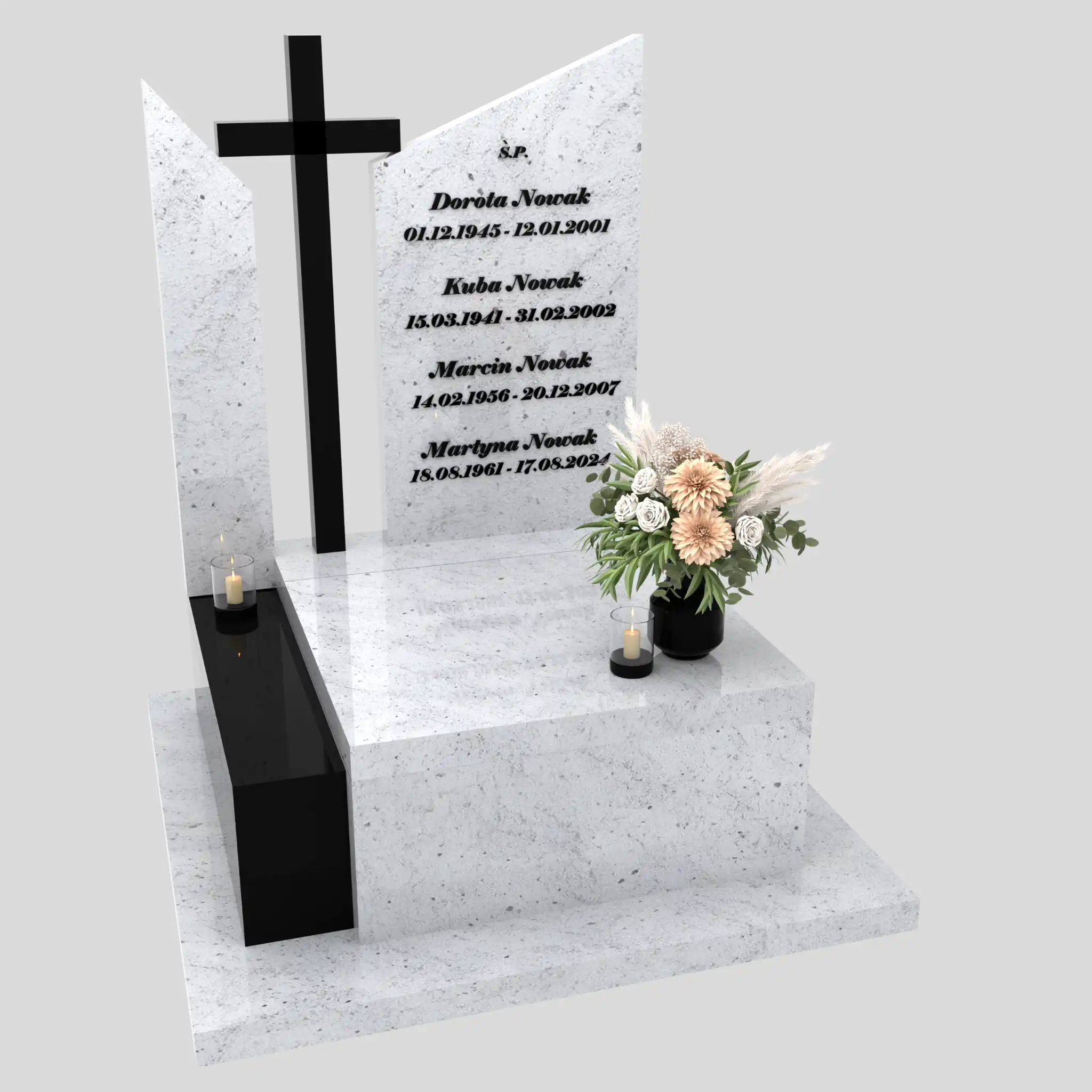 Urnengrabstein mit Kreuz U 132 Foto 82