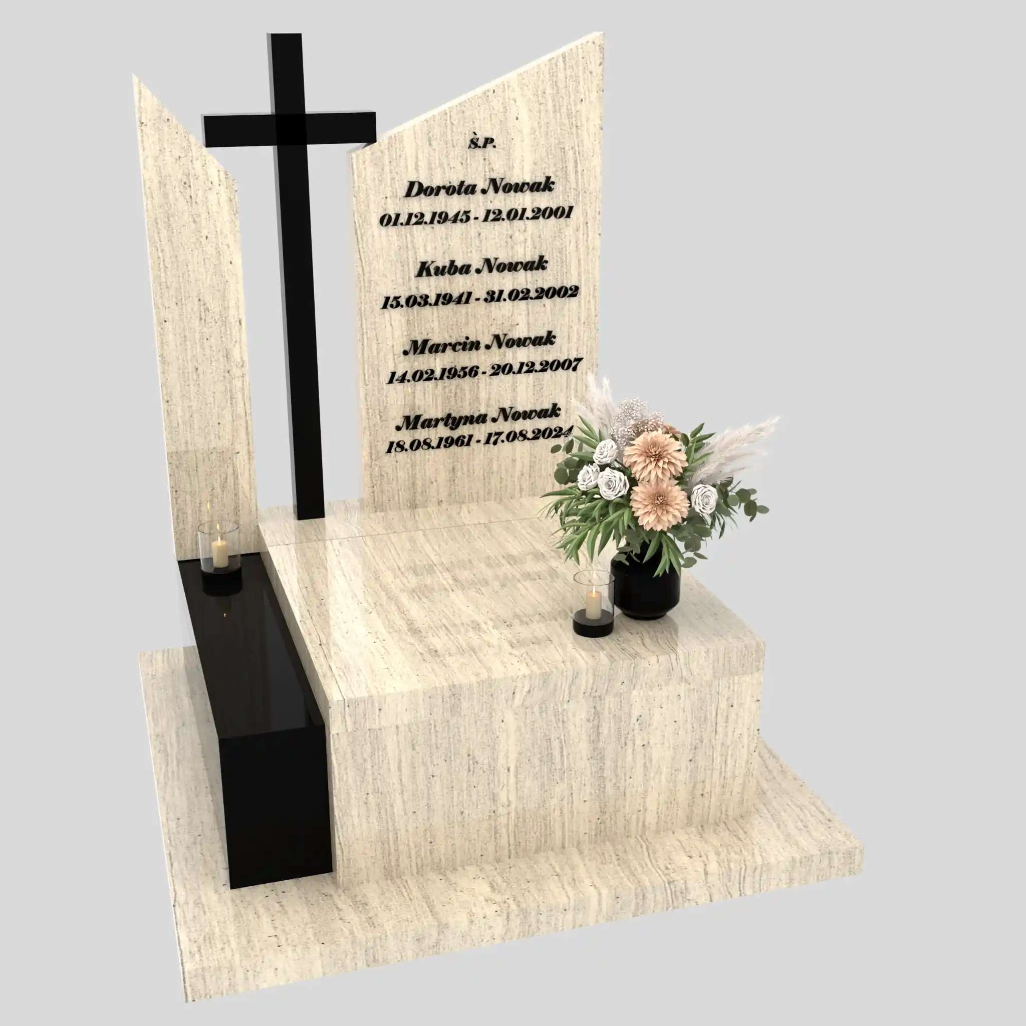 Urnengrabstein mit Kreuz U 132 Foto 79