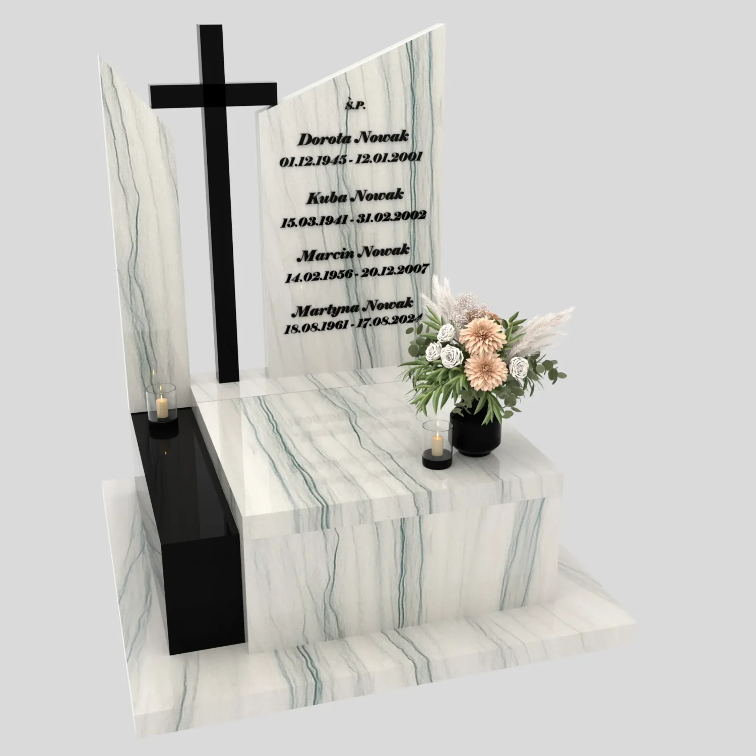 Urnengrabstein mit Kreuz U 132 Foto 77
