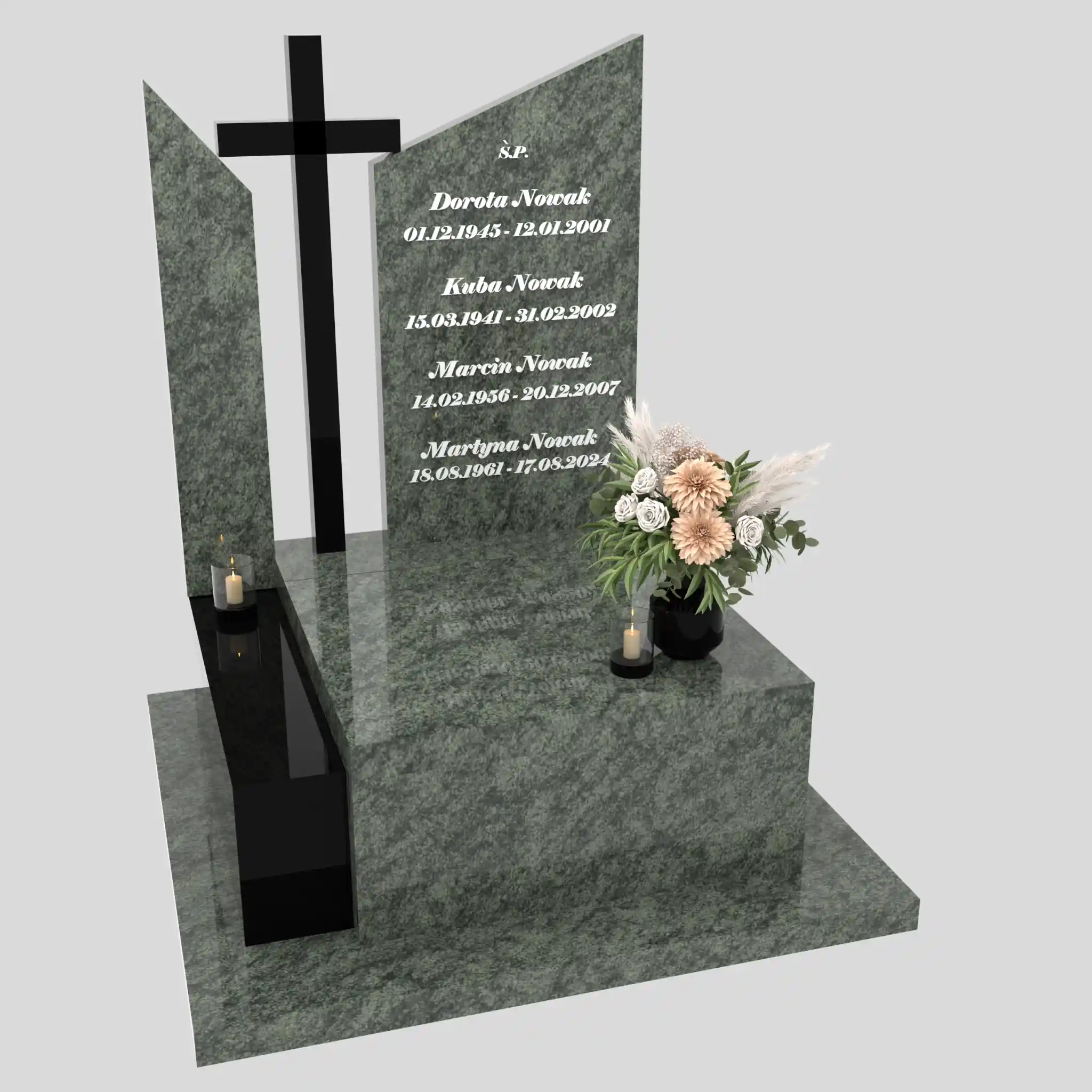 Urnengrabstein mit Kreuz U 132 Foto 76
