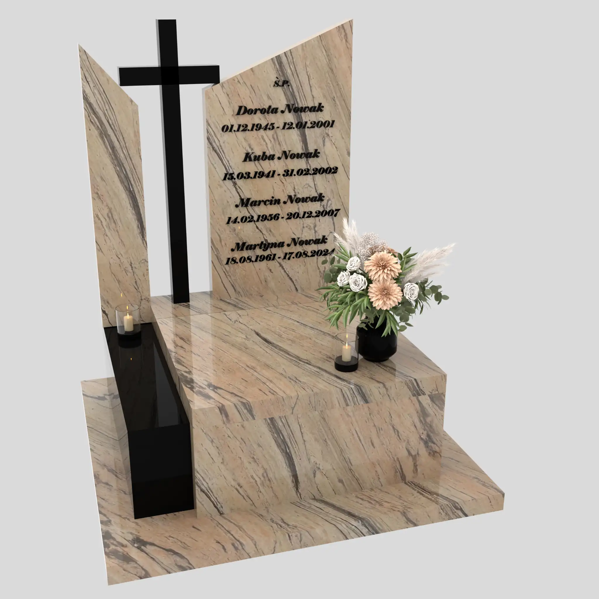 Urnengrabstein mit Kreuz U 132 Foto 75